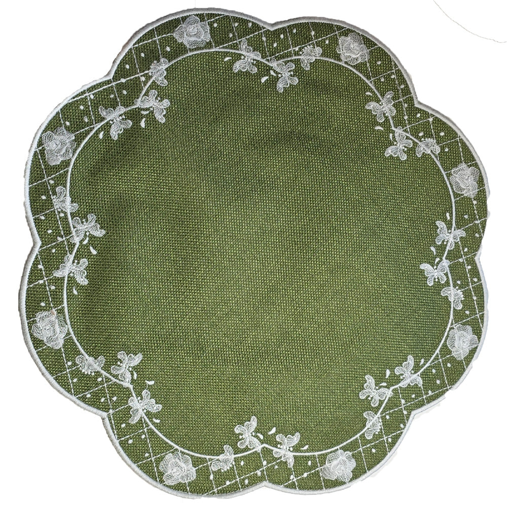 Placemat Florentine Sage Green /Off White