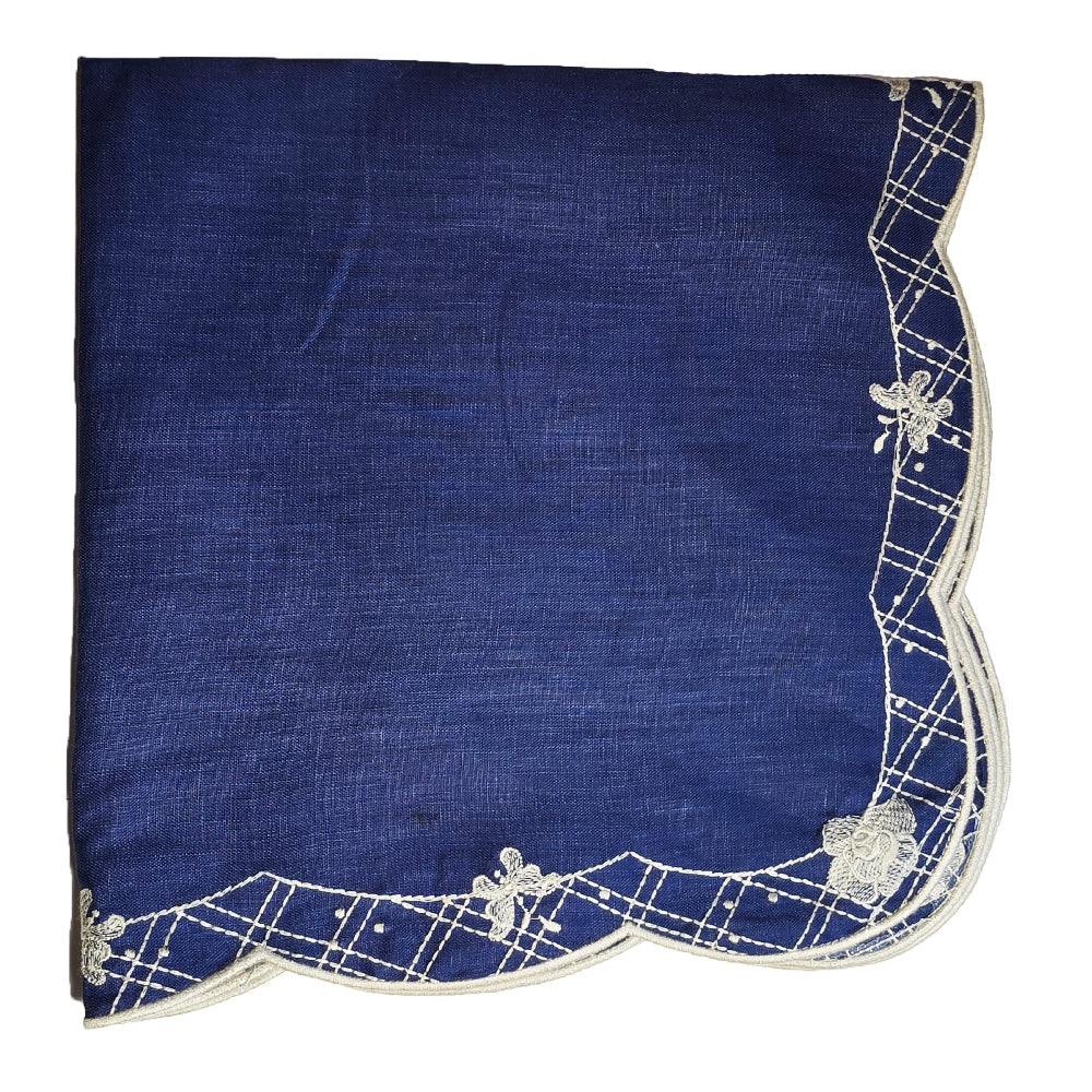 Napkin Florentine Royal /Off White