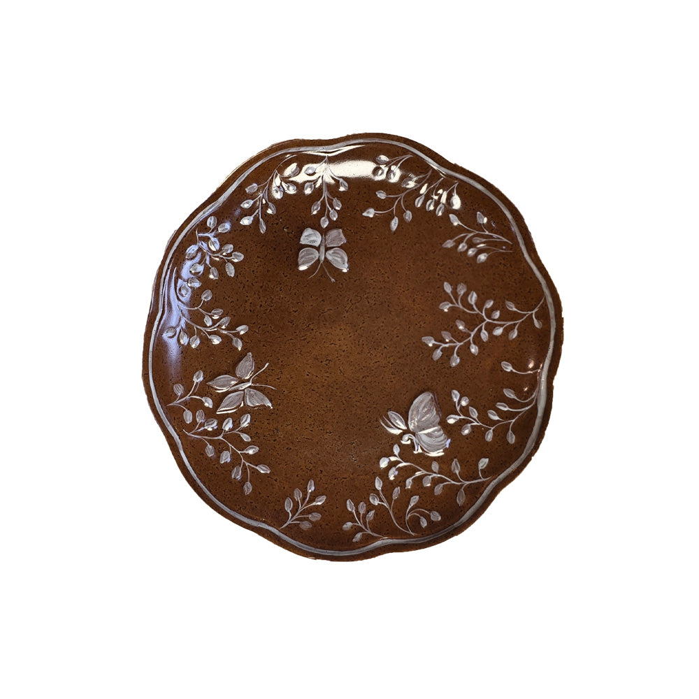 Salad plate Florentine Brown