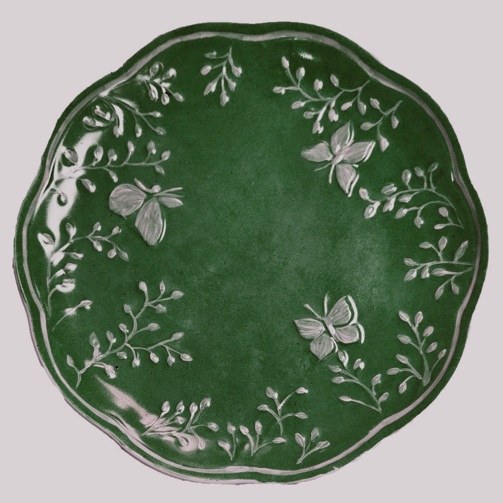 Dinner plate Florentine Moss Green