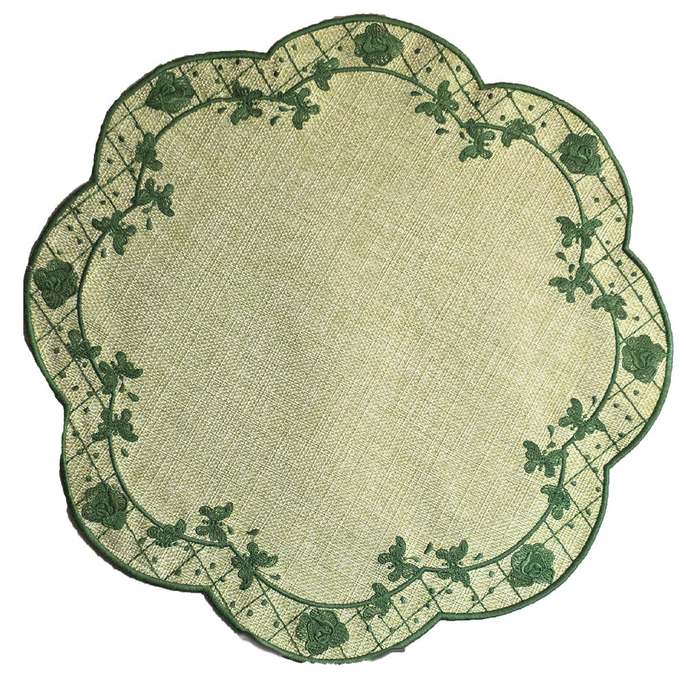 Placemat Florentine Sage Green with Green