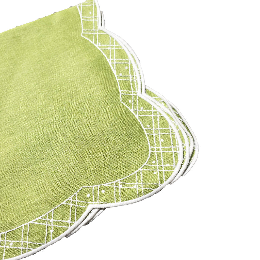 Napkin Florentine Sage -Round Top