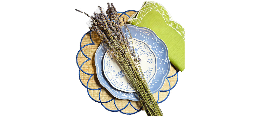 Napkin Florentine Sage -Round Top