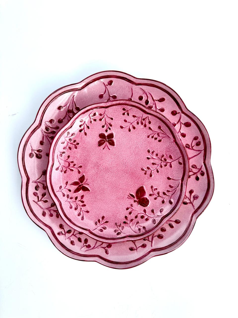 Hand Painted Porcelain Plates -Florentine Collection -Dessert Plates