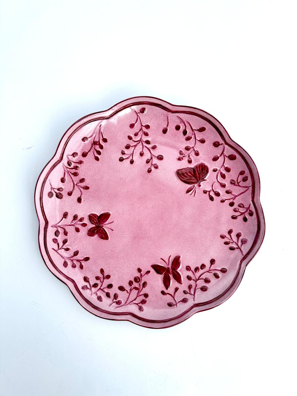 Hand Painted Porcelain Plates -Florentine Collection -Dessert Plates
