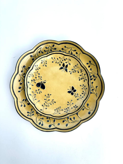 Hand Painted Porcelain Plates -Florentine Collection -Dessert Plates