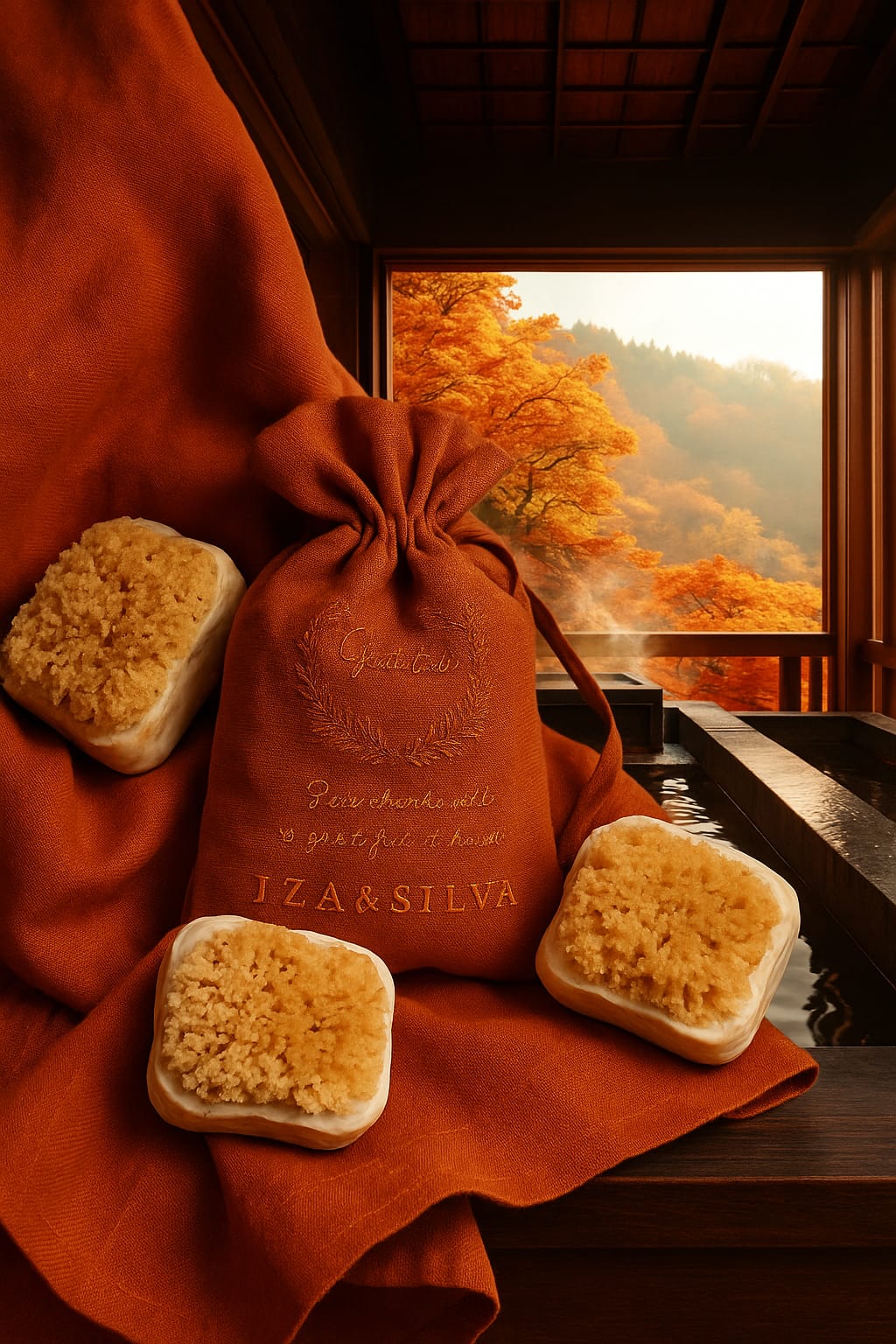Iza Silva -Natural Sponge Soap- Olive oil and Goat Milk